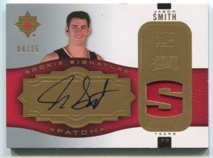 2007-08 Ultimate Collection Materials Rookies Patch #JS Jason Smith 4/25 Auto SP
