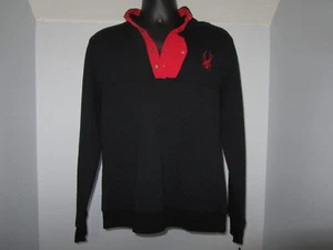 Spyder Hombre Pull-Over Frontier Suéter Negro 3 Botones ENVÍO RÁPIDO GRATUITO NUEVO CON ETIQUETAS - Imagen 1 de 12