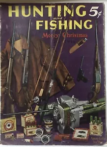 Hunting and Fishing Magazine (DEC 1936) CHRISTMAS GIFT ISSUE VINTAGE GREAT ADS - Picture 1 of 5