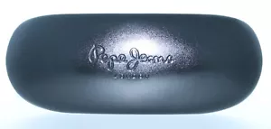 NEW - AUTHENTIC - PEPE JEANS - BLACK - HARD EYEGLASSES CASE - Picture 1 of 1