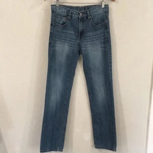 Rustic Blue Boys Sz 16 Jeans Blue Denim Straight Leg 100% Cotton Asjustable - Picture 1 of 12