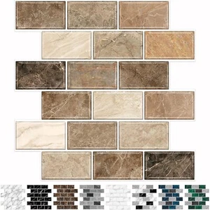 10-Sheet Stick on Backsplash for Kitchen 12"x12"Peel and Self Adhesive Wall - Picture 1 of 2