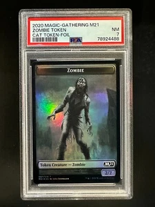 2020 Magic the Gathering - M21 Foil - Zombie Token & Cat Token - PSA 7 - Bild 1 von 2