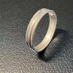 Anillo banda esterlina 925 vintage para mujer 3 mm talla 7 1/4 - Imagen 1 de 9
