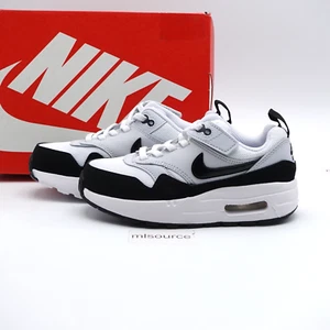 Size 13 Little Kid's Nike Air Max 1 EasyOn Stretch Lace Sneakers DZ3308-106 - Picture 1 of 7
