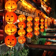 8pcs Halloween Lanterns Pumpkin Creative Decorations Scene Props for Festival