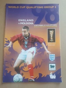 Football Programme World Cup Qualifying England vs Moldova 1997 - Picture 1 of 1