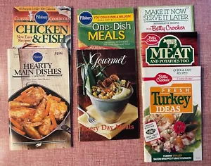 Vintage Betty Crocker & Pillsbury Recipe Booklet Meat Dinner Easy Meals Lot of 7 - Picture 1 of 16