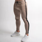Men Skinny Sweatpants Fit Sports Trousers Bottoms Slim Gym Workout Joggers Pants