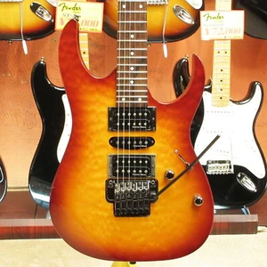Ibanez RG470QMD Used 2014 Basswoodbody Mapleneck Rosewoodfingerboard w/Soft case - Picture 1 of 4