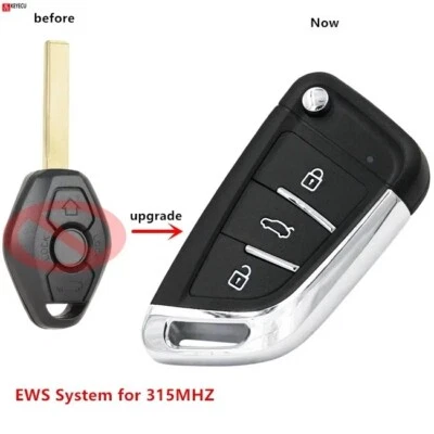 Upgraded Flip Remote Key Fob HU92 Blade for BMW EWS 3 5 7 E38 E39 E46 X3 X5 Z3 Foto 1 de 4
