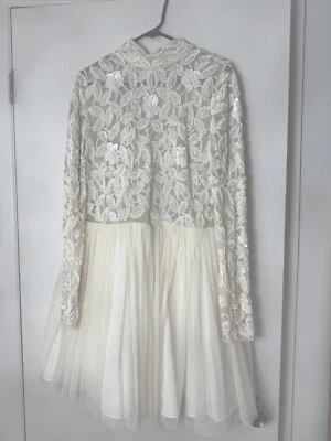 ONLY WORN ONCE! ASOS Ivory Bridal shift dress (Tailored to US Women's size 12) - Image 1 of 4