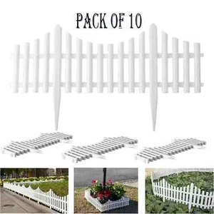 bordure de pelouse plastique blanc lot de 10 clôtures neuves en boite - Photo 1/1