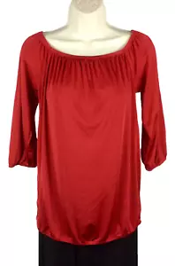 The Limited Blouse Womens Size S Small Red Off the Shoulder Boho Artsy - Picture 1 of 6