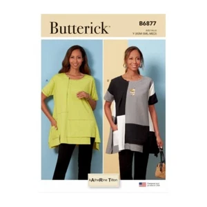 Butterick Nähmuster B6877 Misses' lose Passform Top asymmetrischer Saum - Bild 1 von 2