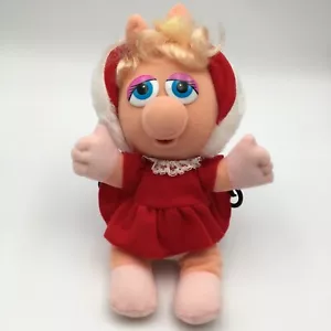 Vtg Muppet Babies Miss Piggy Christmas Plush 1987 Stuffed Doll - Picture 1 of 11