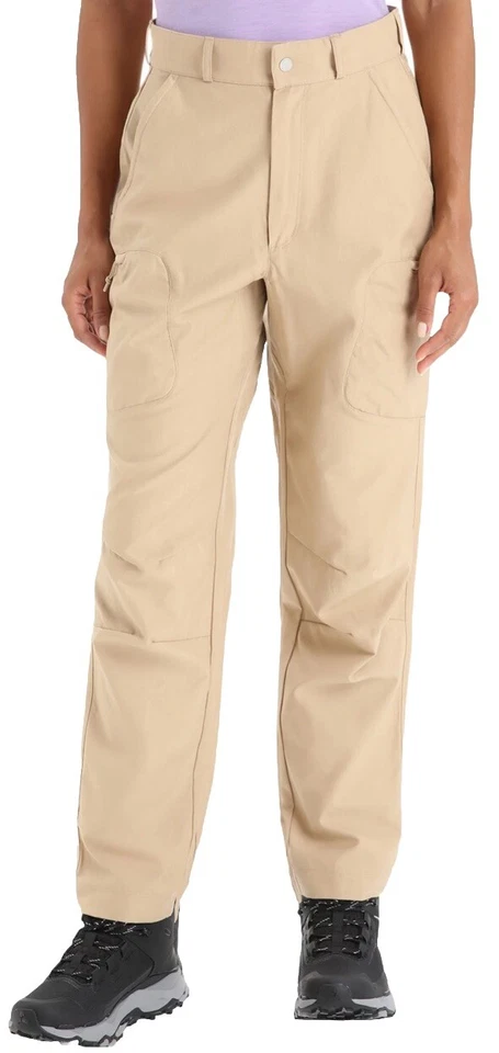 Icebreaker Hike Pants Gray Lightweight Pants Cargo Zip Pockets Women's SZ 29