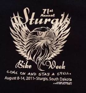 Camiseta 71a Semana Anual de la Bicicleta Sturgis Negra Talla Grande Motocicleta - Imagen 1 de 4