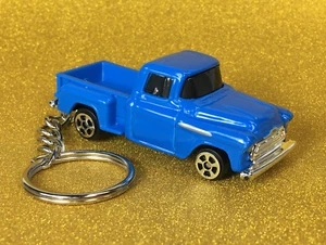 1957 '57 CHEVY PICKUP (blue) CUSTOM MADE DIE-CAST KEY CHAIN KEYCHAIN - Picture 1 of 4