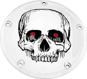 CUSTOM ENGRAVING SKUL33-46 7 M8 FLT/FLH Derby Cover - Picture 1 of 1