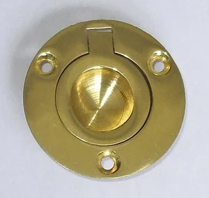 Hebering, Schubladenzug, Messing poliert 1,3/4" (44mm) Ø 1717BPB - Bild 1 von 1