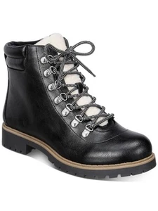 STYLE & COMPANY Womens Black Up Back Pull-Tab Maariah Toe Block Heel Booties 5 M - Picture 1 of 9