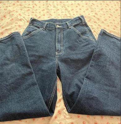 Pantalones de mezclilla John Galt Brandy Melville lavado oscuro pintor carpintero talla S azul Foto 1 de 4