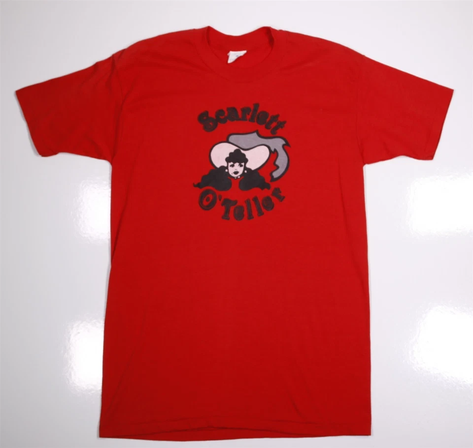Camiseta Scarlett O'Teller Vintage Años 80 Roja Puntada Única Scarlett O'Hara XL Foto 1 de 4