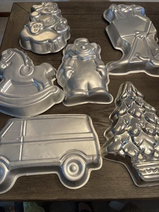 Vintage • Wilton • Temi vari • Stampi per torte in alluminio • Lotto di 6 • Ecc condizioni! - Foto 1 di 14