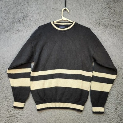 Suéter Dockers Vintage Para Hombre Mediano Rayas Cuello Redondo Pullover EE. UU. 90s Foto 1 de 4
