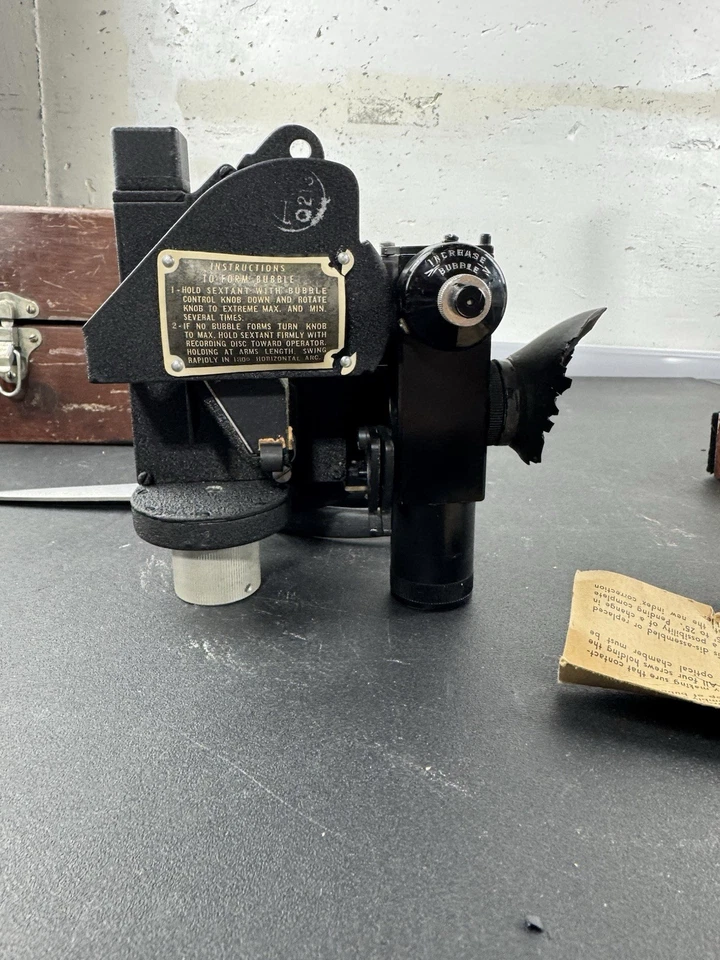 Vintage Aircraft Sextant Bubble Octant Navigation Tool US Army Air Force - Image 1 of 4