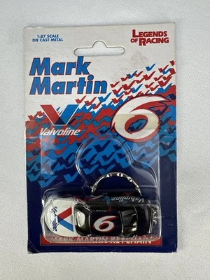 1998 Legends of Racing Mark Martin 6 Key Chain 1:87 Scale Die Cast - Vintage - Image 1 of 2