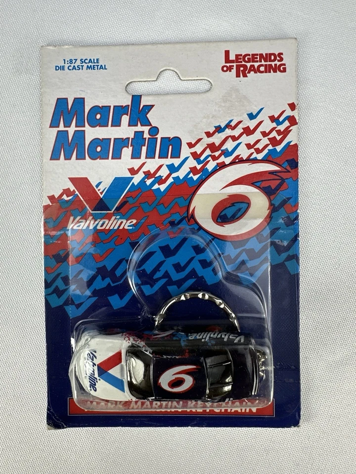 1998 Legends of Racing Mark Martin 6 Key Chain 1:87 Scale Die Cast - Vintage - Image 1 of 2