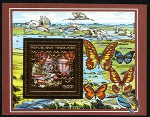 Togo Briefmarke 1559B - Pfadfinder und Schmetterling Goldfolie - Bild 1 von 1
