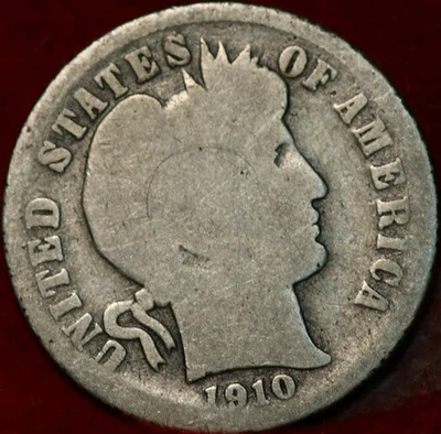 1910-S San Francisco Mint Silver Barber Dime - Image 1 of 2