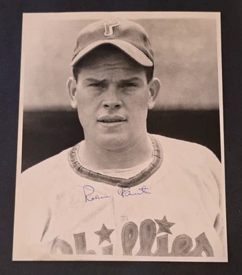ROBIN ROBERTS Signed 8x10 Photo-HALL OF FAME-PHILADELPHIA PHILLIES-JSA - Image 1 of 4
