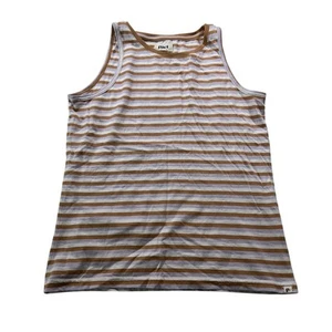 Pact Organic Cotton Striped High Neck Tank Top Sz XS - Picture 1 of 6