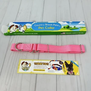 Collar de entrenamiento Country Brook Petz Martingala para perro sin hebilla rosa mediano - Imagen 1 de 13
