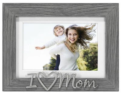 International Designs 4x6 or 5x7 I Love Mom Distressed Expressions Picture Fr... - Image 1 of 2