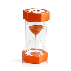 Hourglass Sand Timer,Plastic Sand Clock Hour Glass Sandglass Orange 10min - Picture 1 of 7