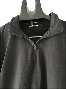 Calvin Klein Mens XXL 2XL 1/4 zip Long Sleeve Black Pullover Sweater - Picture 1 of 7