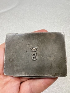 ANTIKE ÖSTERREICHISCHE JS GEPUNZT 800 SILBER DIAMANT ZIGARETTEN SCHNUPFTABAKDOSE ETUI - Bild 1 von 21