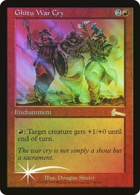 Urza's Legacy  MTG  FOIL  Ghitu War Cry   Magic - Image 1 of 2