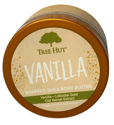 Manteca corporal de karité batida de vainilla Tree Hut, 8.4 oz - Oro coloidal, grano de avena Foto 1 de 4