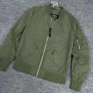 Chaqueta de bombardero Alpha Industries MA-1 verde oliva OG vuelo hombres pequeña militar - Imagen 1 de 13