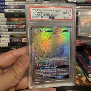 Pokemon 2018 Xerneas GX Secret Rainbow #139/131 Sun & Moon - Picture 1 of 3