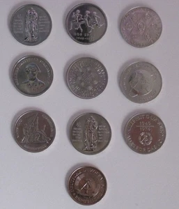 9 x 10 DDR Mark, 7 x 20 DDR Mark und 1 x 5 DDR Mark  Sammlermünzen Konvolut - Bild 1 von 4