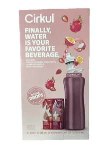 Cirkul Stainless Steel Rose Gold Bottle & 2 Flavor Cartridges EXP 08/2026 - Picture 1 of 6