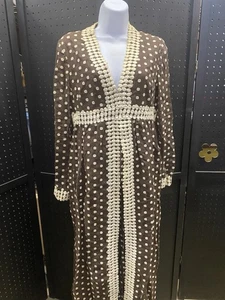 Langes Netzkleid Romantica by Victor Costa Größe 12 Vintage 70’s - Bild 1 von 16