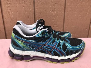 EUC ASICS Women GEL-Kayano 20 Black T3N7N Athletic Running Sneaker Shoe Sz US 8 - Picture 1 of 10